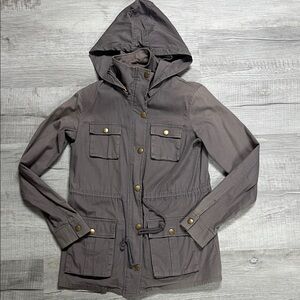 Market & Spruce Hooded Utility Jacket - Gray